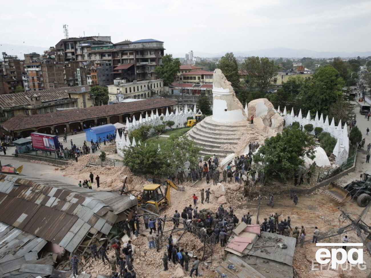 Землетрясение в Непале привело к большим разрушениям