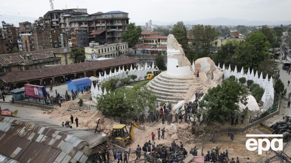 Землетрясение в Непале привело к большим разрушениям