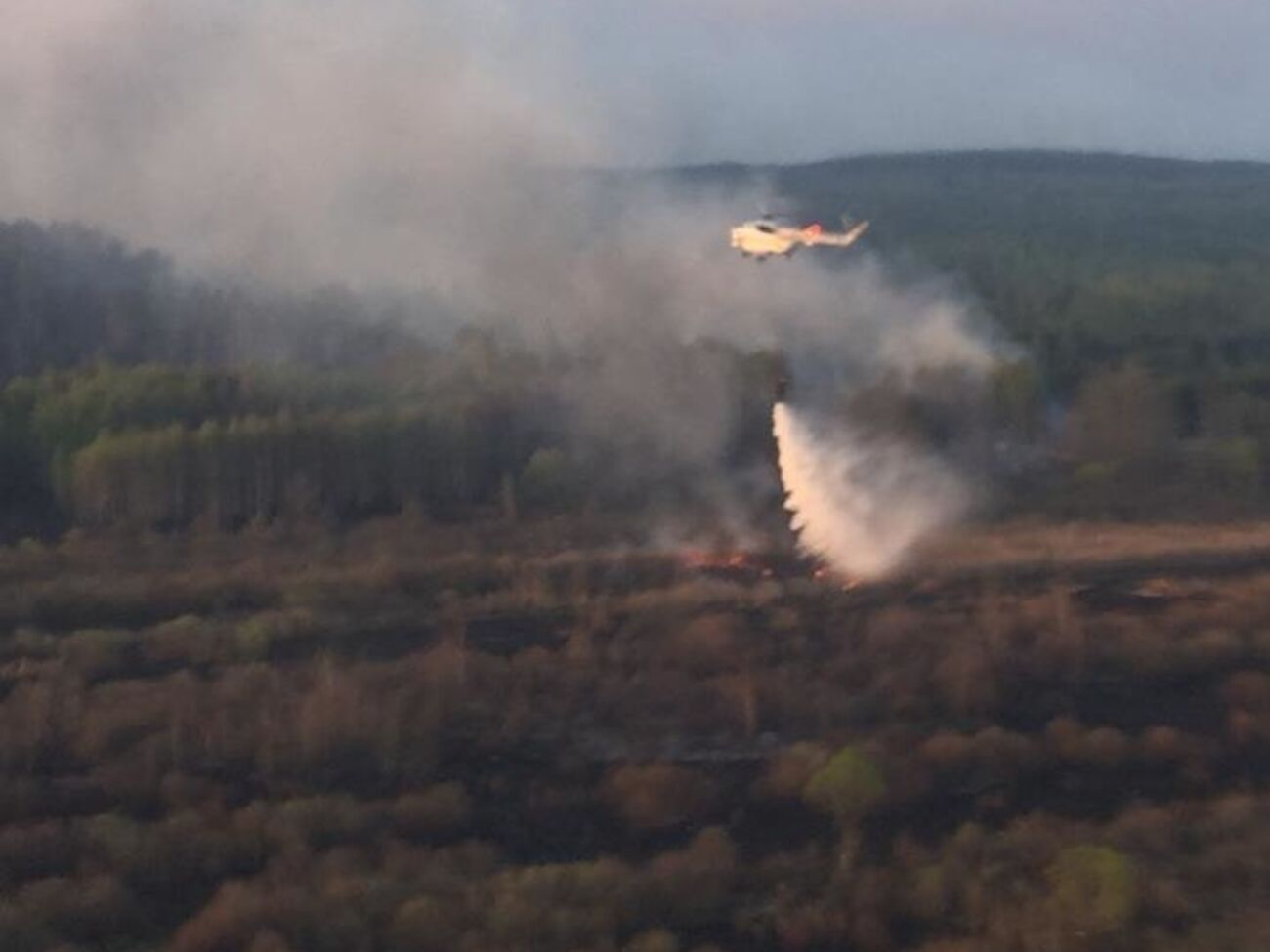 ГСЧС будет контролировать территорию пожара в зоне отчуждения и после ликвидации огня