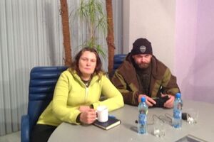 Татьяна Монтян в Алчевске в компании одного из лидеров боевиков Алексея Мозгового