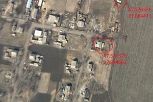 Координаты техники боевиков, по данным аэроразведки