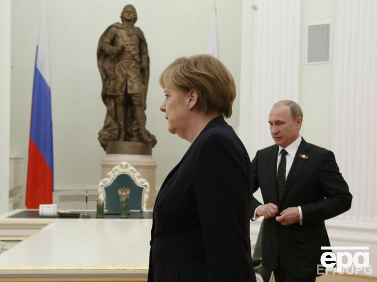 Канцлер Германии Ангела Меркель с президентом РФ Владимиром Путиным