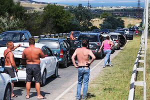 Бочкала: На выезде из Крыма огромная пробка