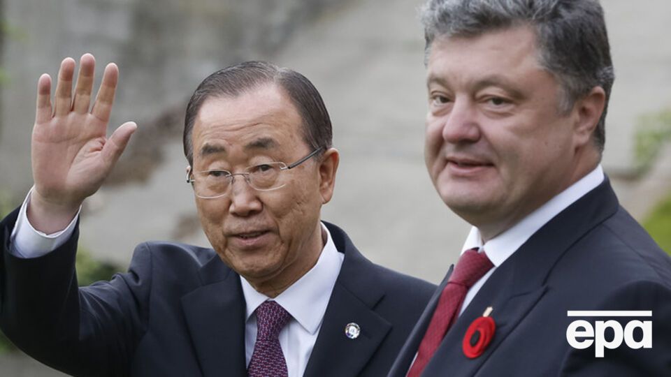 Порошенко обсудил с Пан Ги Муном ситуацию на Донбассе