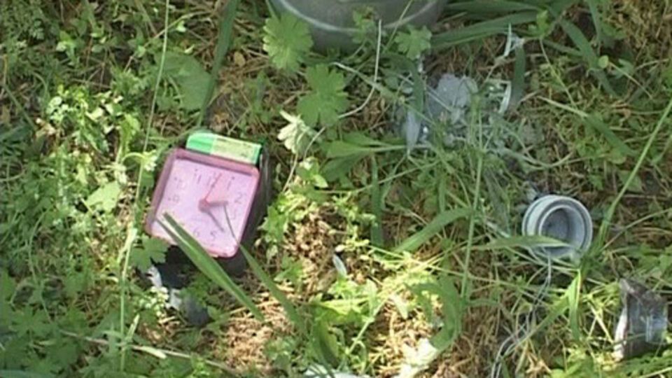 Взрывное устройство, найденное возле газопровода