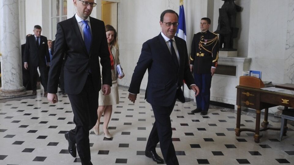 Арсений Яценюк и Франсуа Олланд