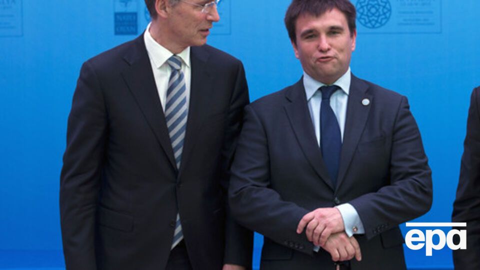 Глава МИД Украины Павел Климкин и генсек НАТО Йенс Столтенберг в Анталье