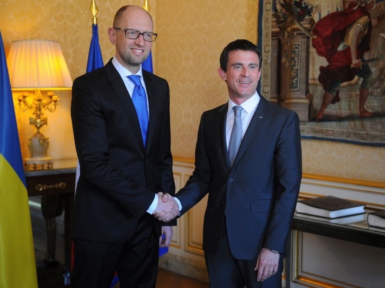 Арсений Яценюк и Мануэль Вальс