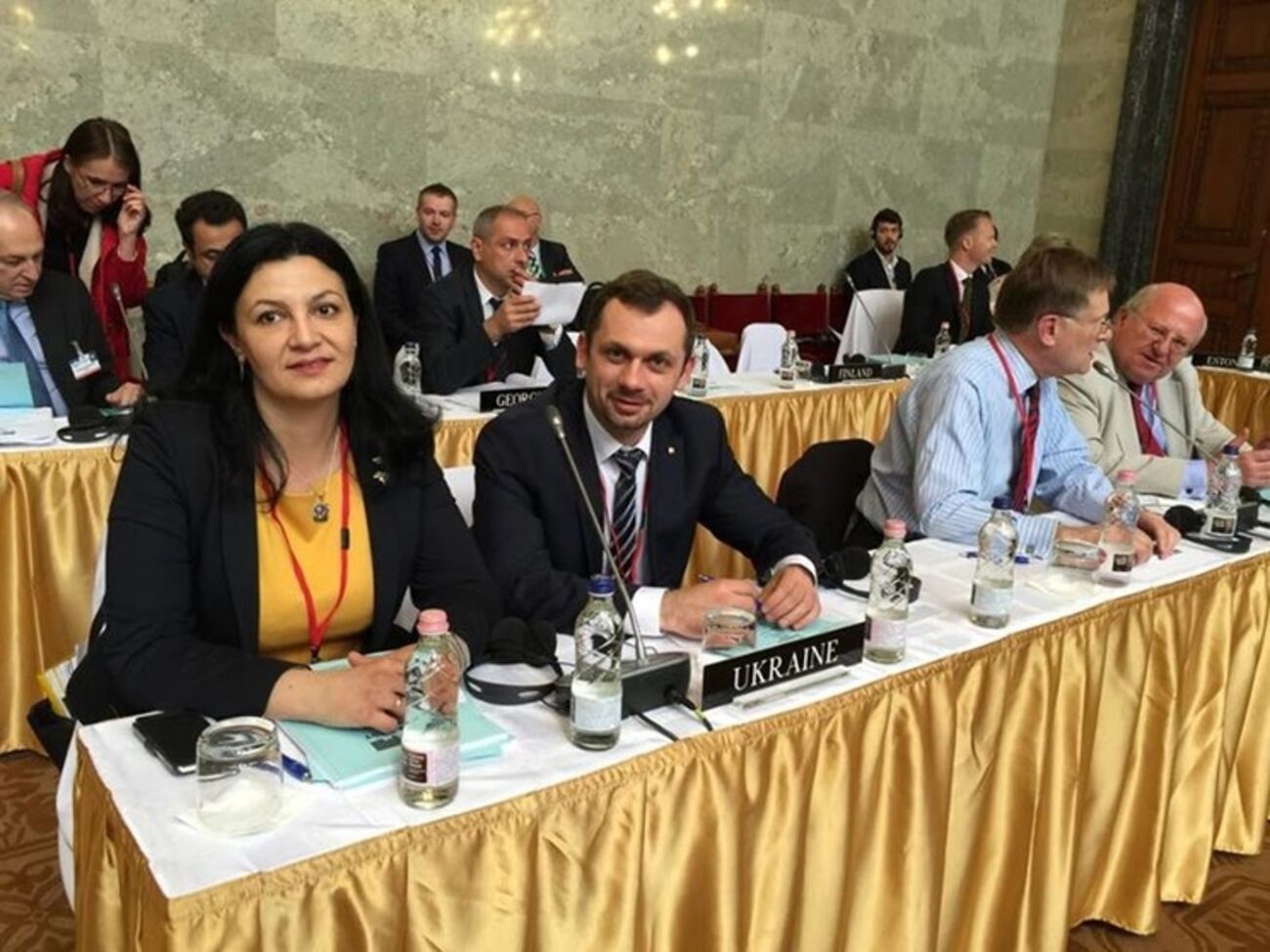 Украинская делегация на заседании парламентской ассамблеи НАТО в Будапеште