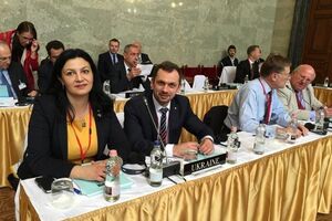 Украинская делегация на заседании парламентской ассамблеи НАТО в Будапеште