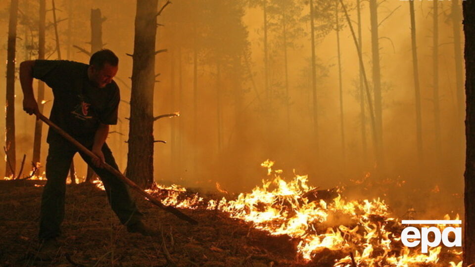 Российские власти заявили, что ликвидации очагов пожара в Бурятии в выходные мешал сильный порывистый ветер