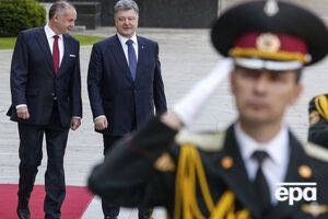 Президент Украины Петр Порошенко и президент Словакии Андрей Киска