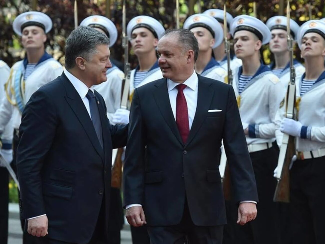 Президенты Украины Петр Порошенко и Словакии Андрей Киска в Киеве