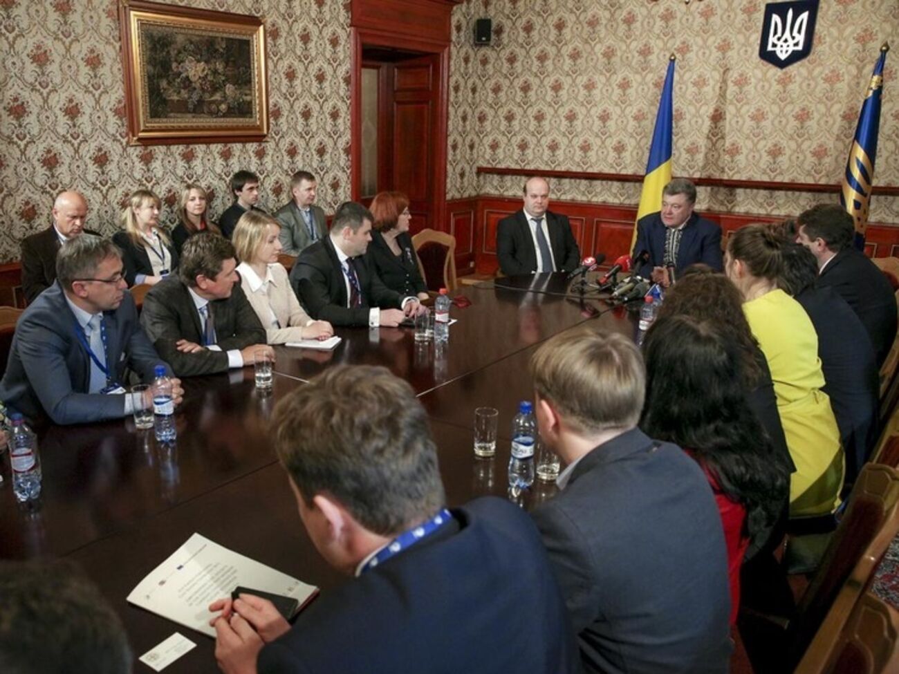 В Латвии Петр Порошенко встретился с украинской диаспорой