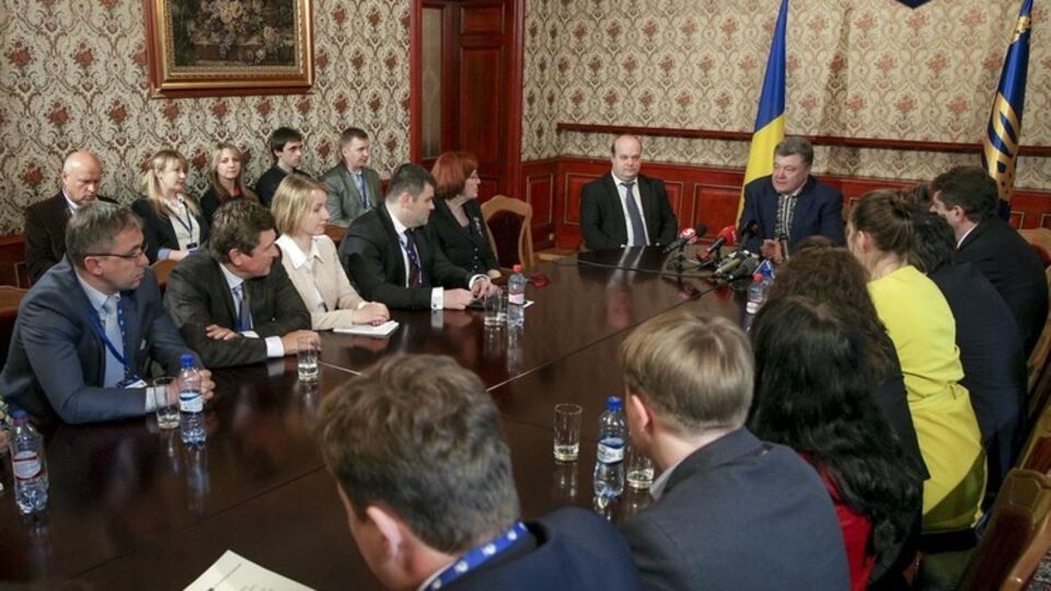 В Латвии Петр Порошенко встретился с украинской диаспорой