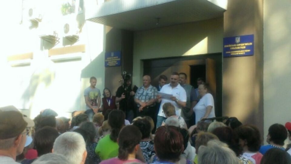 Жители Софиевской Борщаговки выступили против объединения с соседним селом