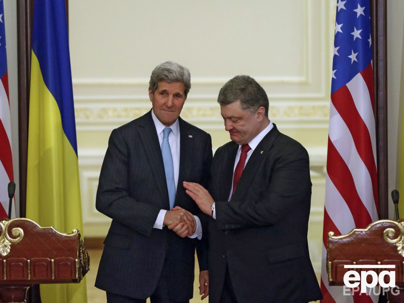 Госсекретарь США Джон Керри и президент Украины Петр Порошенко