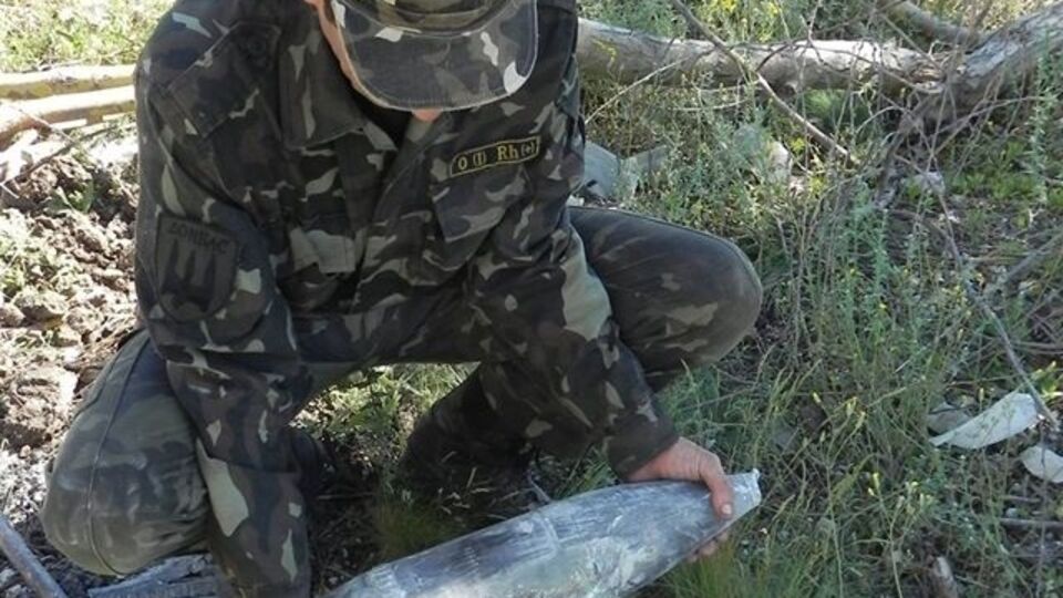 Снаряды, которыми боевики обстреливают позиции украинских военных в Широкино