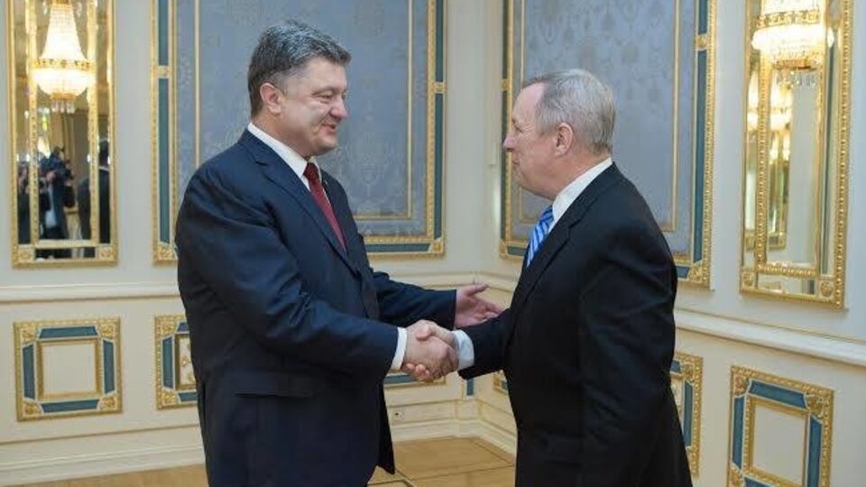 Президент Украины Петр Порошенко и американский сенатор Ричард Дурбин
