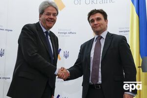 Глава МИД Италии Паоло Джентилони и министр иностранных дел Украины Павел Климкин