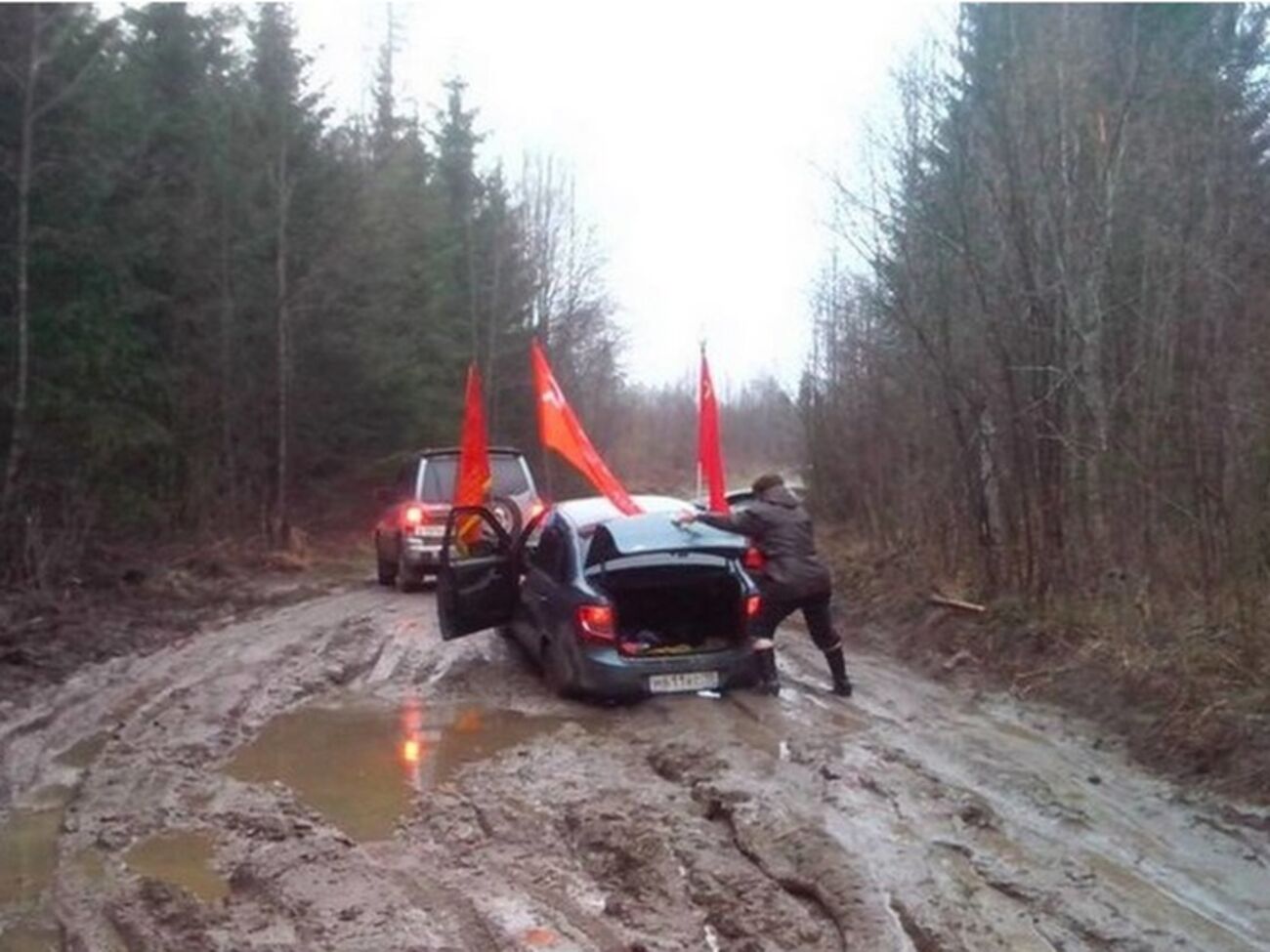 Российские дороги заставили 4/5 участников пробега повернуть назад