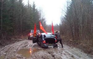 Российские дороги заставили 4/5 участников пробега повернуть назад