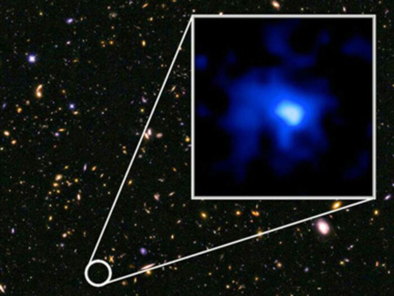 Галактика расположена в 13 млрд световых лет от Земли