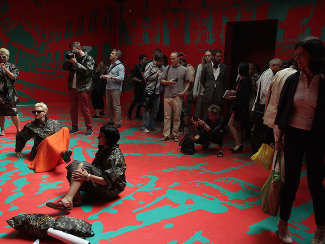 Украинские активисты во время акции