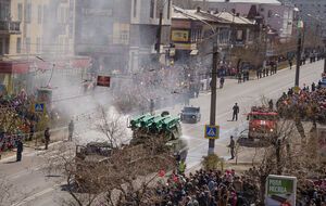 На параде Победы в Чите загорелся ЗРК "Бук". Видео