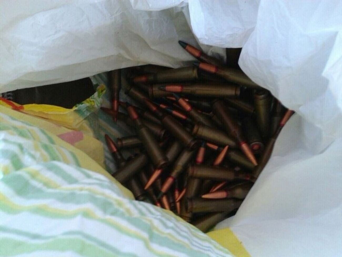 В тайнике находились оружие и боеприпасы