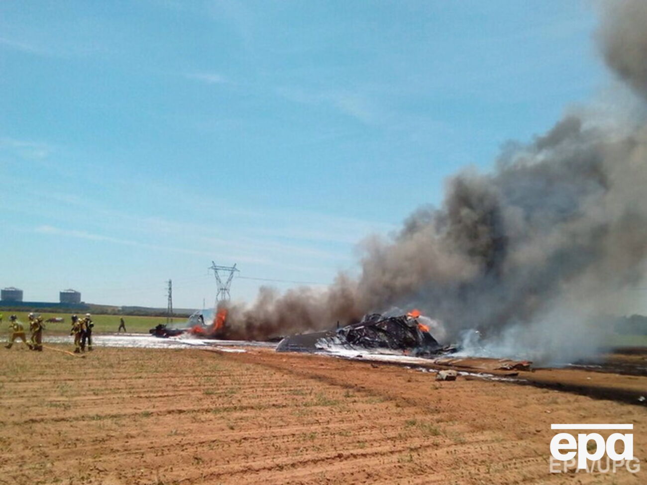 Обломки потерпевшего крушение в Испании военно-транспортного самолета