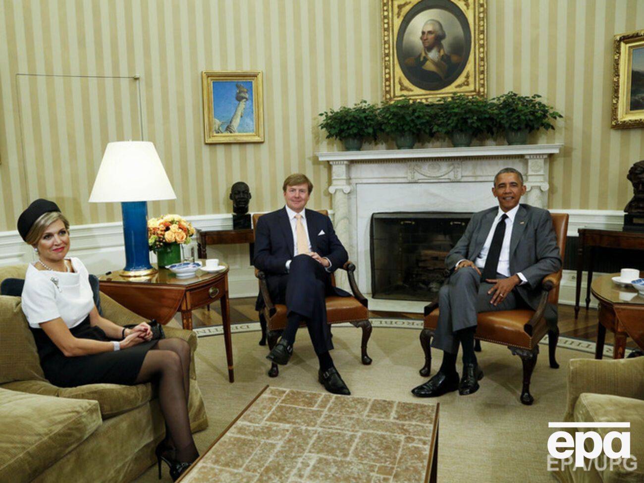 Президент США Барак Обама и королевская чета Нидерландов