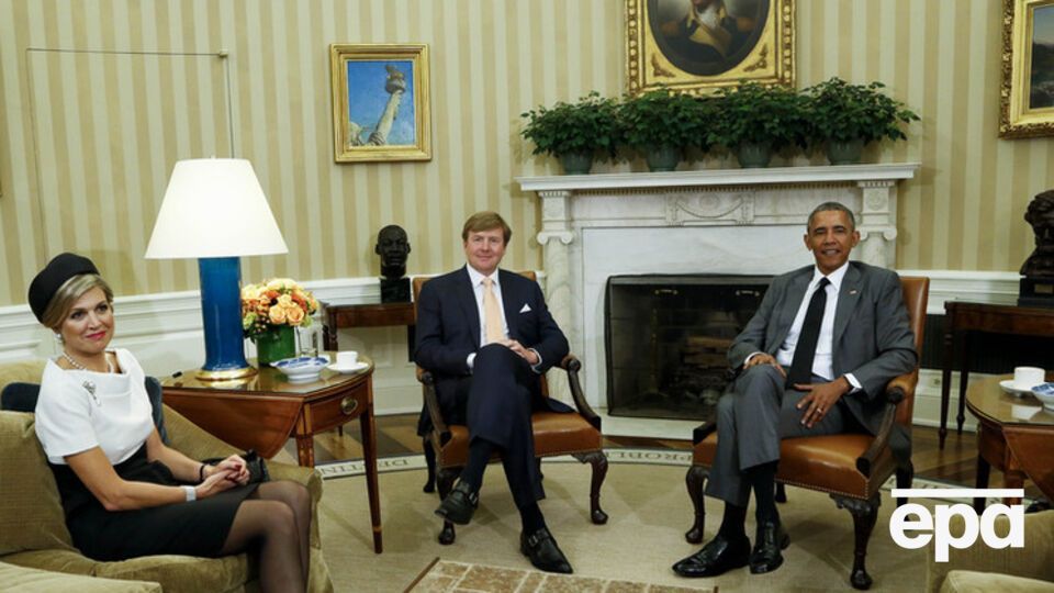 Президент США Барак Обама и королевская чета Нидерландов