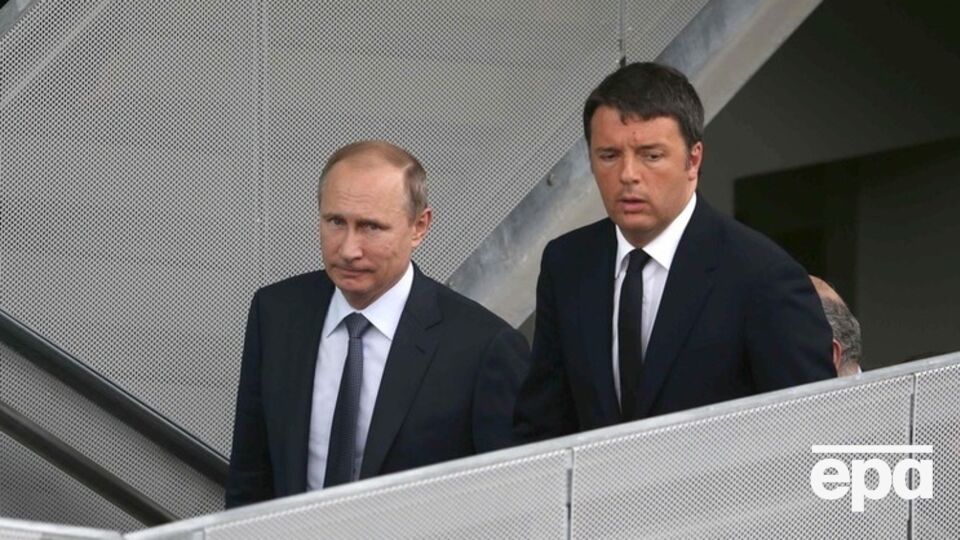 Президент РФ Владимир Путин и премьер-министр Италии Маттео Ренци во время встречи в Милане