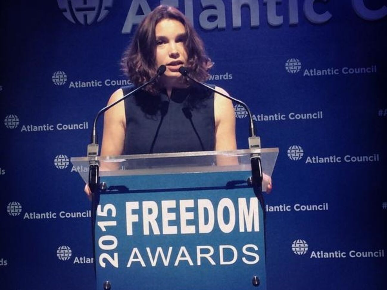 Жанна Немцова на церемонии вручения Freedom Awards