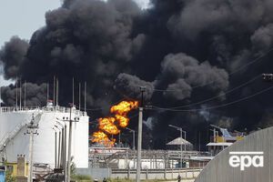 На нефтебазе снова начался пожар