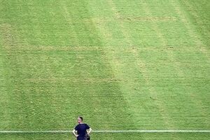 Свастика проявилась на газоне во время игры Хорватии против Италии