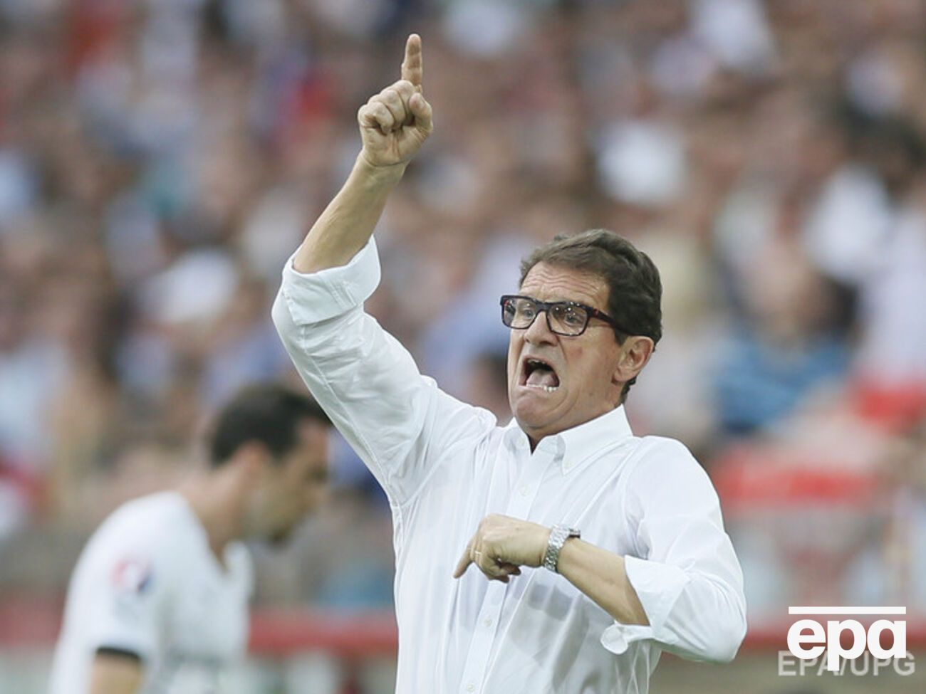 Главный тренер сборной России Фабио Капелло во время матча в Москве