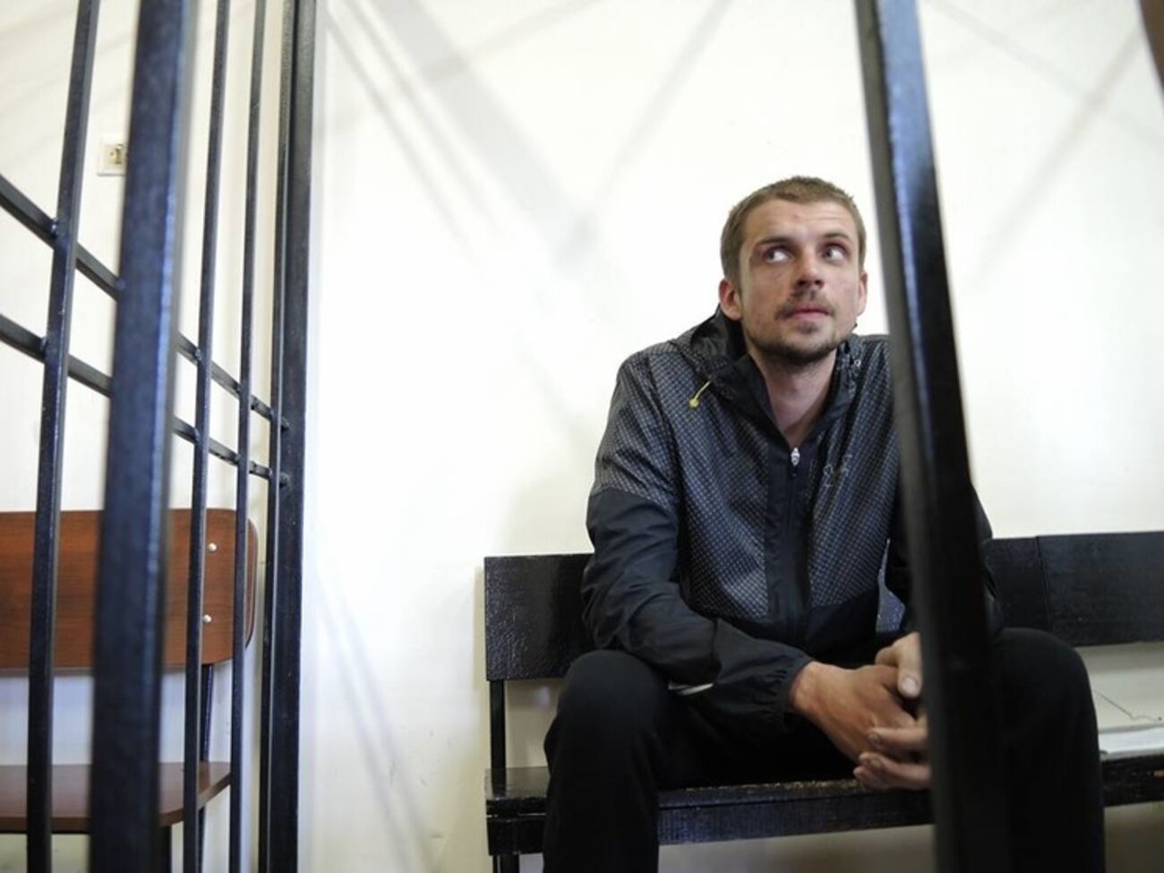 Андрей Медведько во время судебного заседания