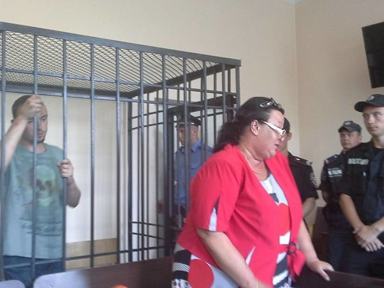 Денис Полищук во время судебного заседания