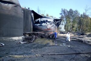 ГСЧС: По состоянию на 19.00 на территории базы "БРСМ-Нафта" признаков горения не наблюдается