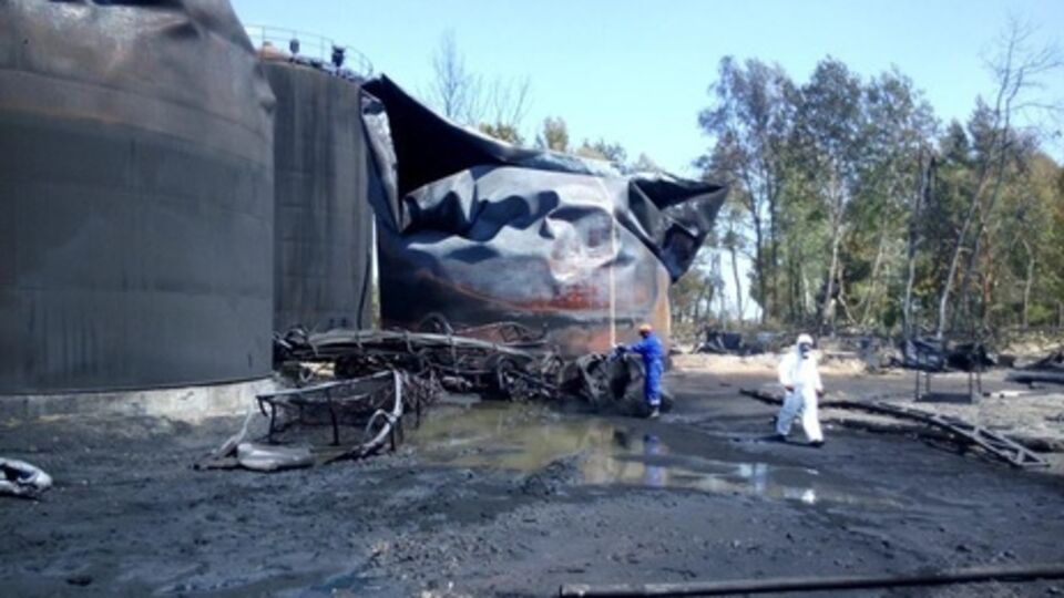 ГСЧС: По состоянию на 19.00 на территории базы "БРСМ-Нафта" признаков горения не наблюдается