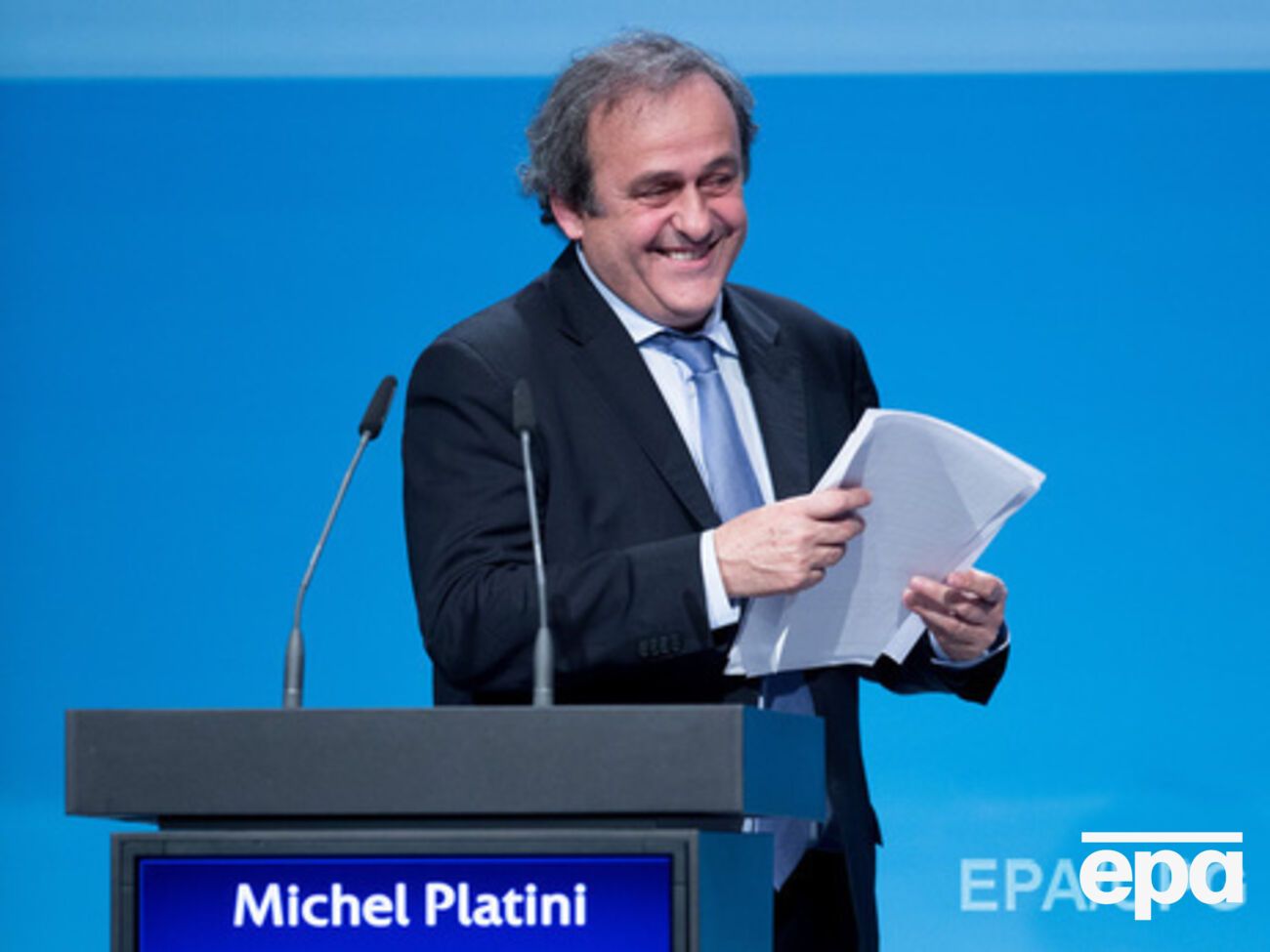 В марте Платини был переизбран главой УЕФА