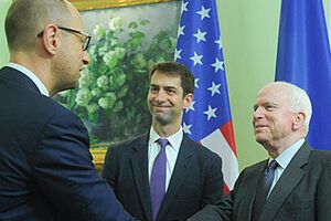 Яценюк и Маккейн обсудили вопросы сотрудничества Украины и США в энергетическом секторе