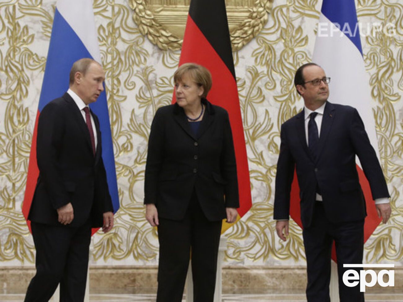 Владимир Путин, Ангела Меркель и Франсуа Олланд обсудили ситуацию в Украине