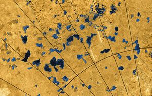 Водоемы на Титане формируются гораздо медленнее