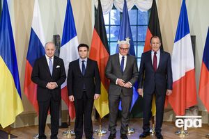 Главы МИД Франции Лоран Фабиус, Украины – Павел Климкин, Германии – Франк-Вальтер Штайнмайер и России – Сергей Лавров