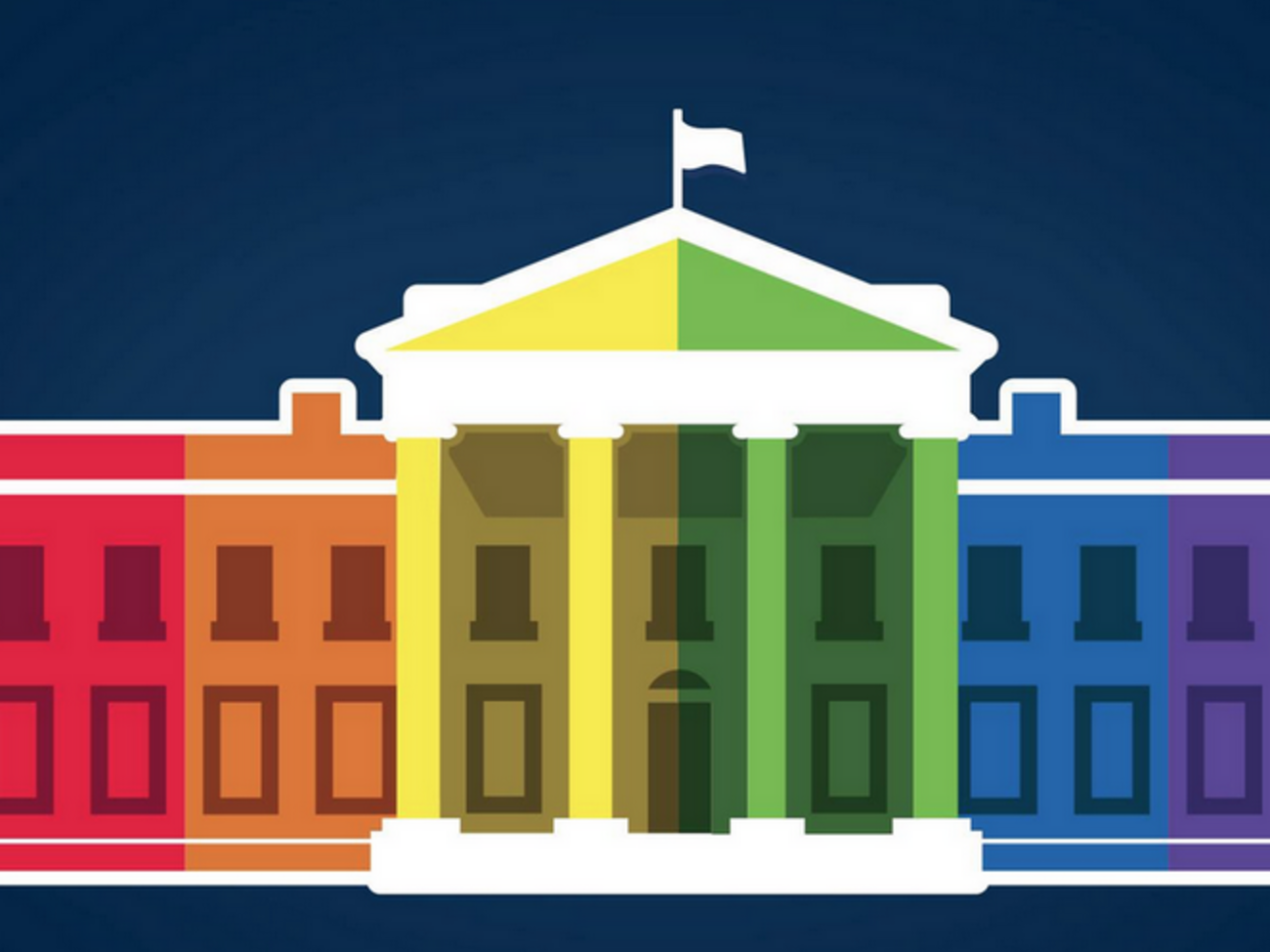 Официальный микроблог Белого дома по случаю сегодняшнего решения сменил аватар на цвета флага ЛГБТ