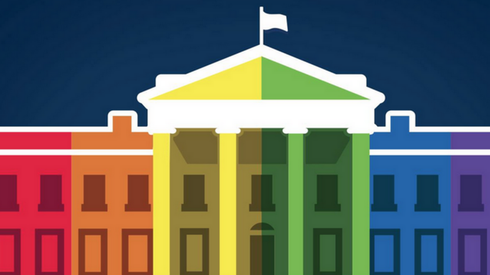 Официальный микроблог Белого дома по случаю сегодняшнего решения сменил аватар на цвета флага ЛГБТ