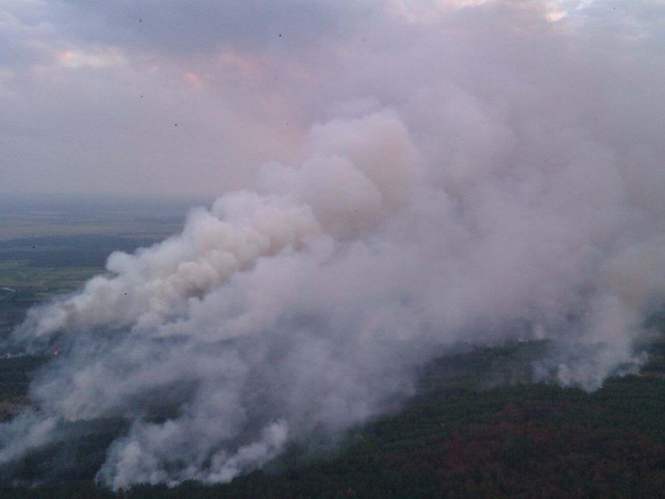 Пожар в Чернобыльской зоне отчуждения